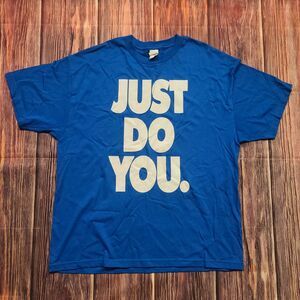 Just Do You T-Shirt Mens 2XL Meme Hip Hop Graphic Blue White Tee XXL